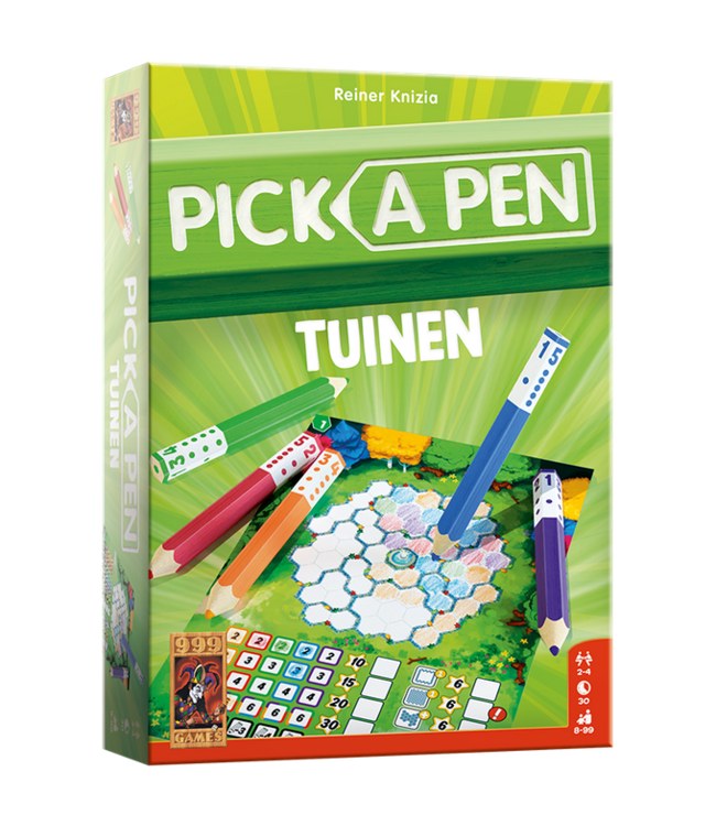 999 Games | Dobbelspel | Pick-a-Pen | Roll & Write | Tuinen | 8+