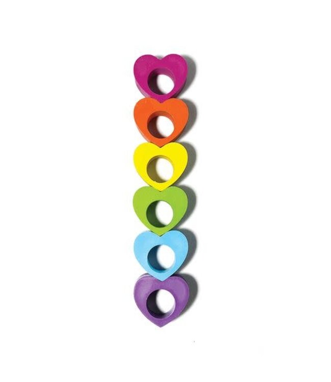 Ooly | Heart Ring Crayons | 6 delig | 3+
