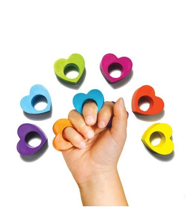 Ooly | Heart Ring Crayons | 6 delig | 3+