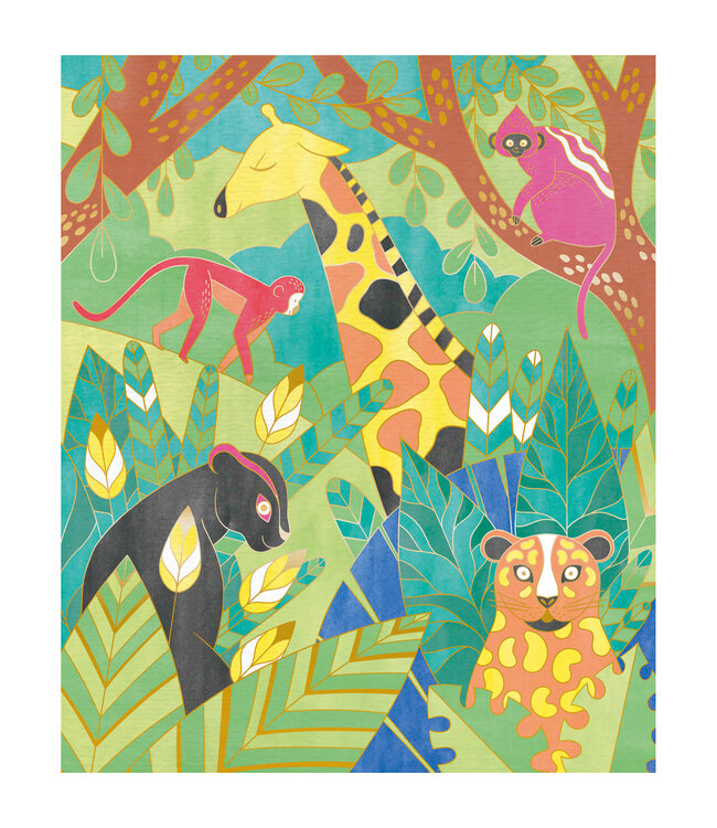 Janod | Atelier | Gouden Plaatje | Dieren Verven | 6+