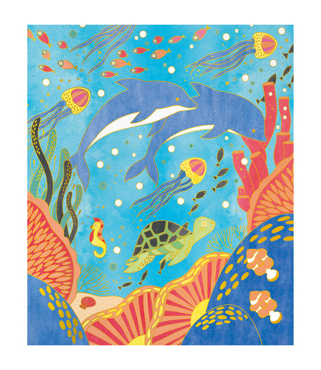 Janod | Atelier | Gouden Plaatje | Dieren Verven | 6+