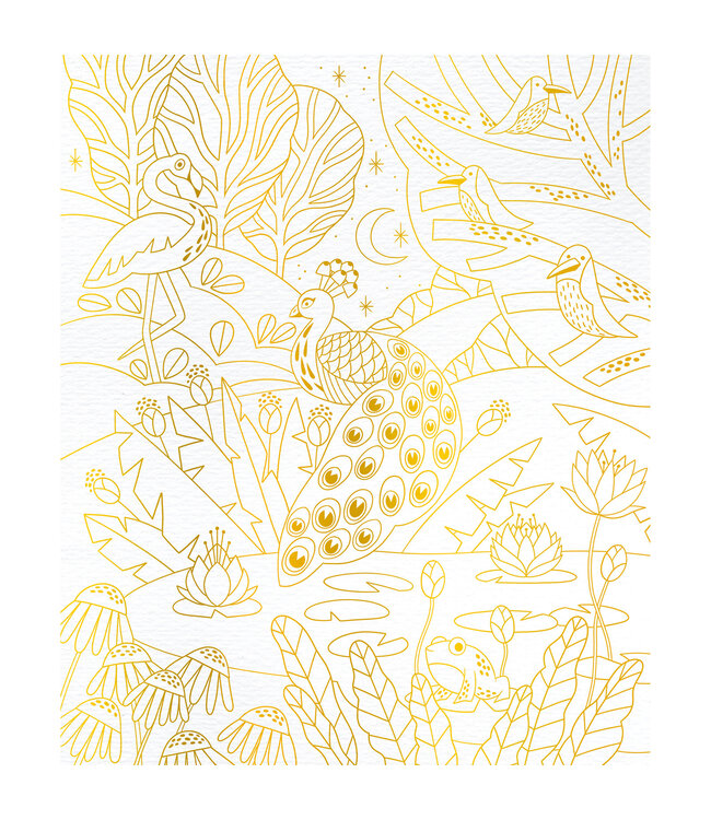 Janod | Atelier | Gouden Plaatje | Dieren Verven | 6+