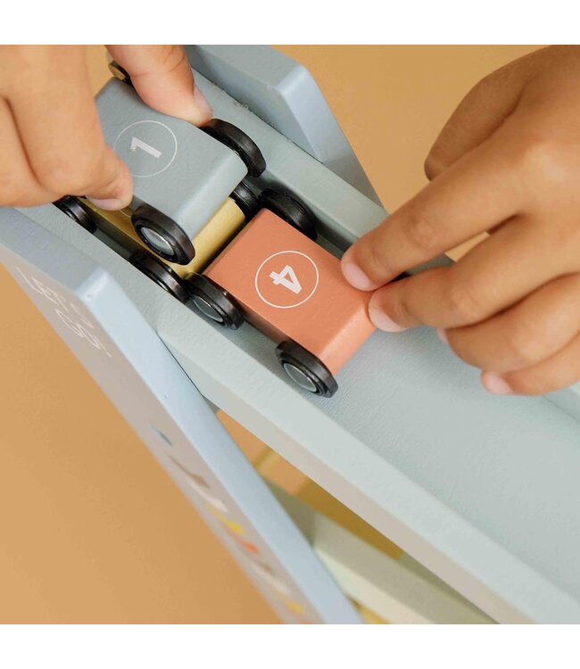 Little Dutch | Houten Rollerbaan | Cars | 10 x 28 x 28 cm | + 18 mnd