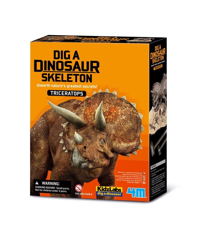 4M KidzLabs | Graaf je dinosaurus op | Triceratops | 8+