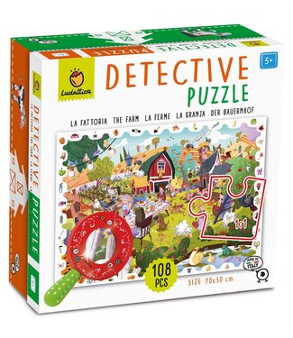 Ludattica Ludattica Puzzel | Detective Puzzle | Farm | 108 stukjes | 5+