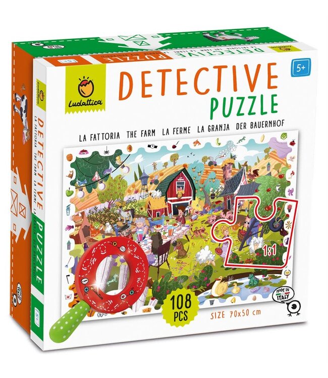 Ludattica Puzzel | Detective Puzzle | Farm | 108 stukjes | 5+