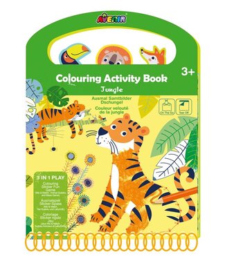 Scratch Avenir | Colouring Activity Book | 3-in-1 play | Jungle | 3+