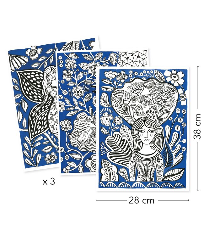 Djeco | Colouring Gallery | Blooms |  8+