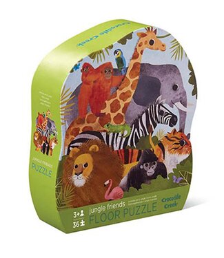 Crocodile Creek Crocodile Creek | Shaped Box Floor Puzzle | Jungle Friends | 36 delig | 3+