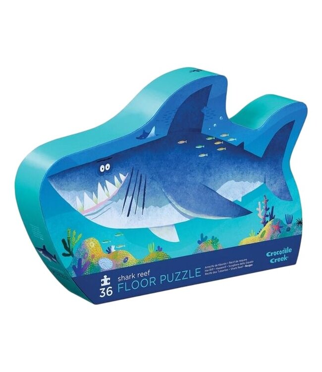 Crocodile Creek | Shaped Box Floor Puzzle | Shark Reef | 36 delig | 3+