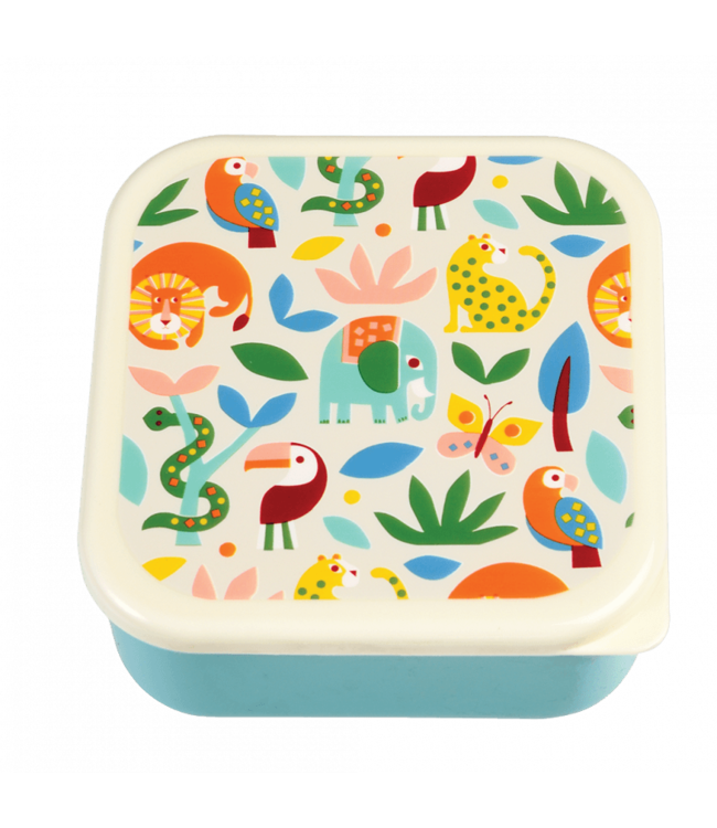 Rex London | Snack Boxes  | Set van 3 lunchboxen | 11,3 - 9,9 - 8,4 cm | Wild Wonders