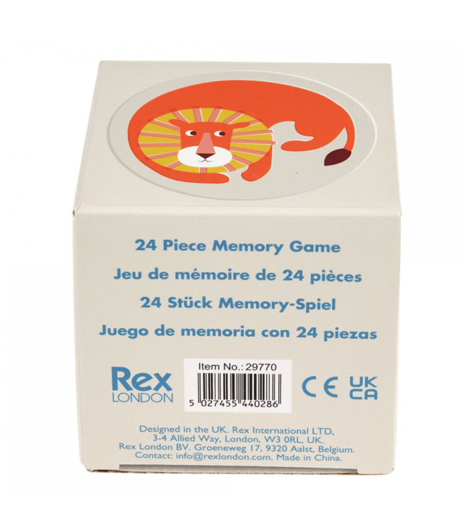 Rex London | Memory Game | 12 pairs | Wild Wonders | 6 cm | 5+
