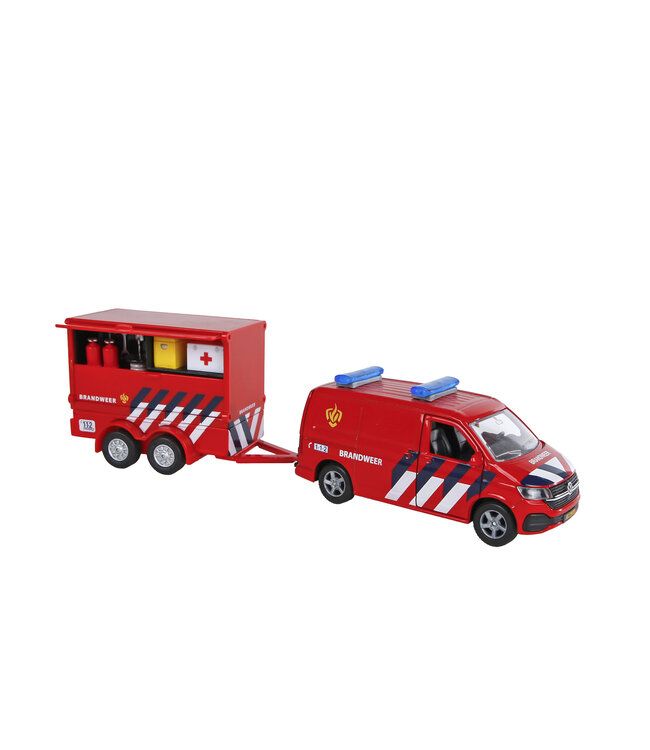 Kids Globe | Volkswagen  | Die Cast Metal | 1:36 | Pullback Action | Open Door | Brandweer | 28 cm