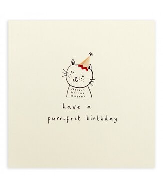 Ruth Jackson Pencil Shavings Cards by Ruth Jackson | Have a Purr-fect Birthday