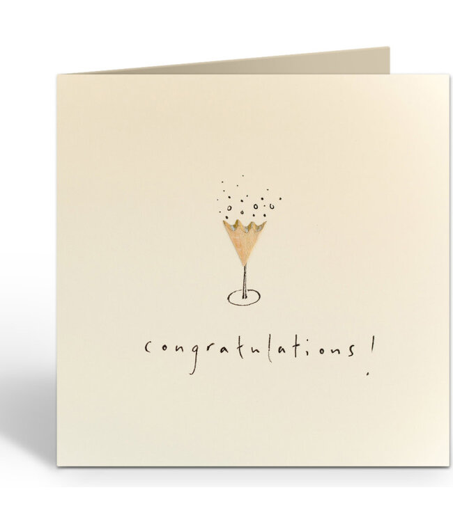 Pencil Shavings Cards by Ruth Jackson | Champagne | Congratulations