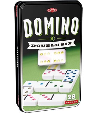 Tactic Games | Domino in Blikken Doos | Dubbel Zes | 28 delig | 7+