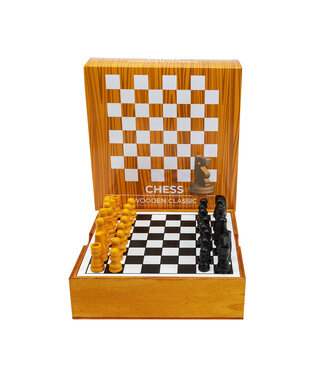 Tactic Games | Wooden Classic | Compact Reis Schaakspel | 15 cm | Koning 3 cm | 7+