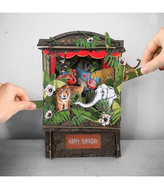 Alljoy Design | 3D | Pop-up Kaart | Theaterkaart | Wilde Dieren