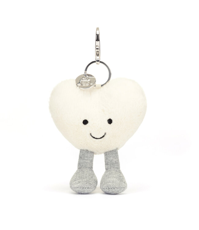 Jellycat | Amuseable Cream Heart | Bag Charm | 13 cm