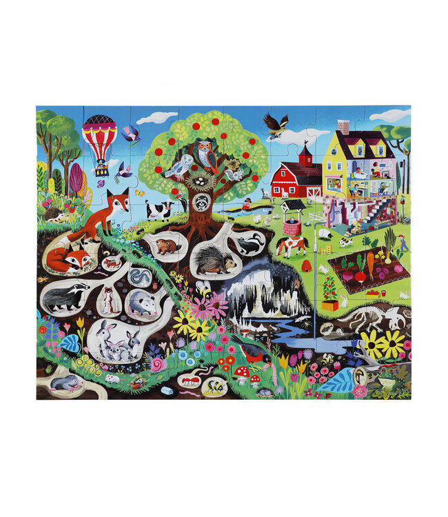 Eeboo | Giant Rectangular Puzzle | Within the Country | 48 stukjes | 4+