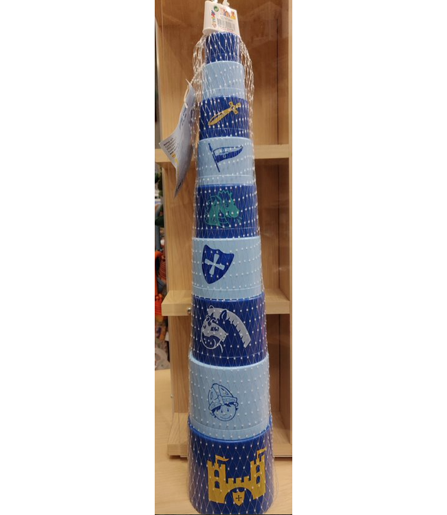 Dantoy | Stapelbekers | 9 delig | Blauw | 1+