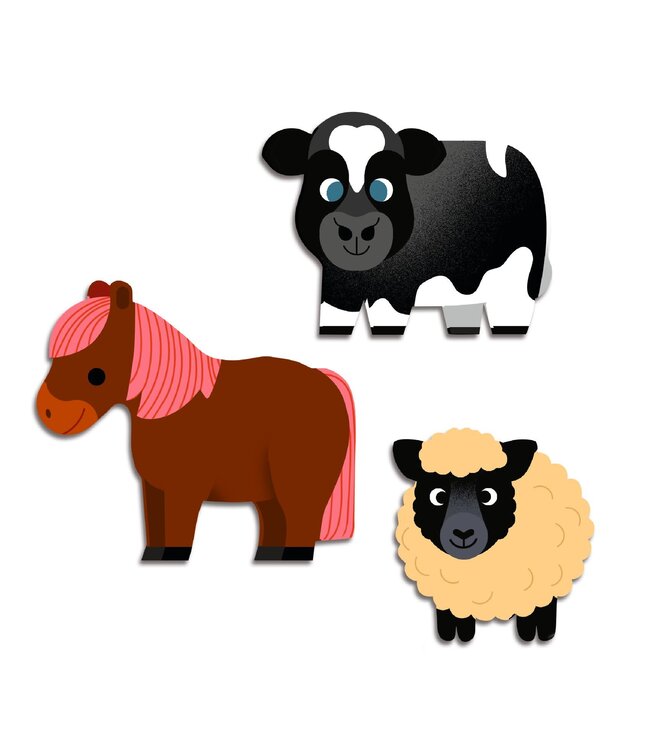 Djeco | Dikke Herbruikbare Stickers | 62 delig | Boerderijdieren | + 18 mnd