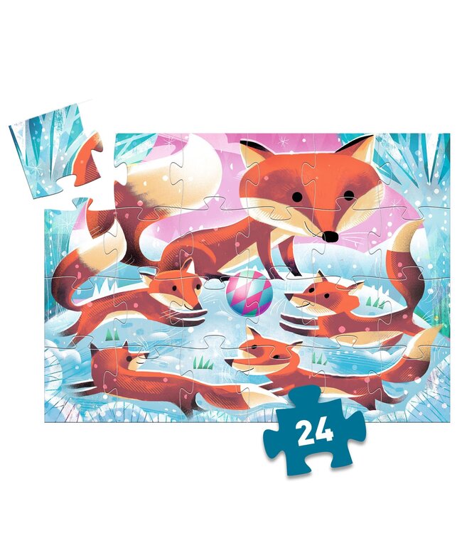 Djeco | Silhouet Puzzel | Gember | Vosje | 24 stukjes | 3+