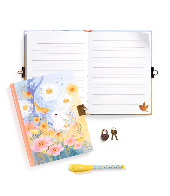 Djeco | Dagboek met Geheimschriftpen | 19,5 cm | Kendra | 8+