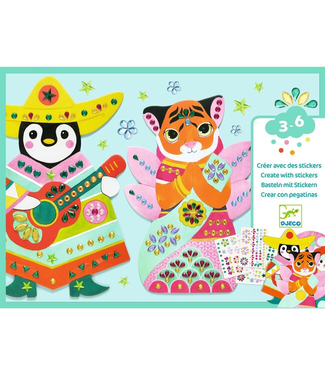 Djeco | Create With Stickers | Rhinestones | 3-6 jaar