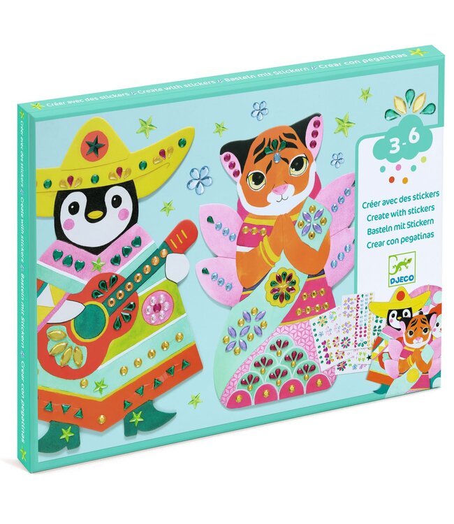 Djeco | Create With Stickers | Rhinestones | 3-6 jaar