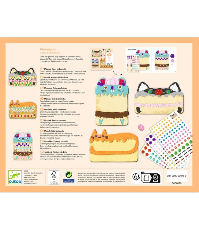 Djeco | Collages | Mozaïeken | Taarten | 3-6 jaar