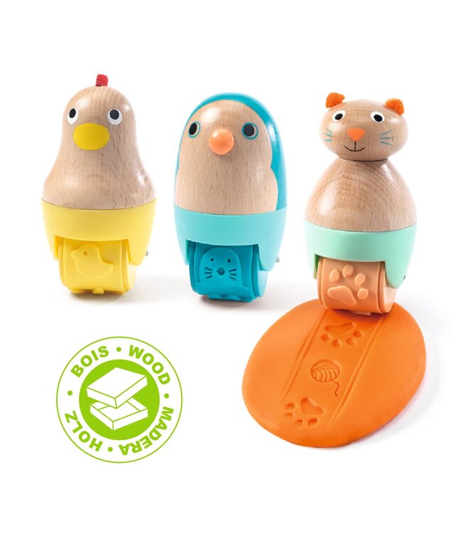 Djeco | Houten Dierenvormen | Mapataroule | +18 mnd