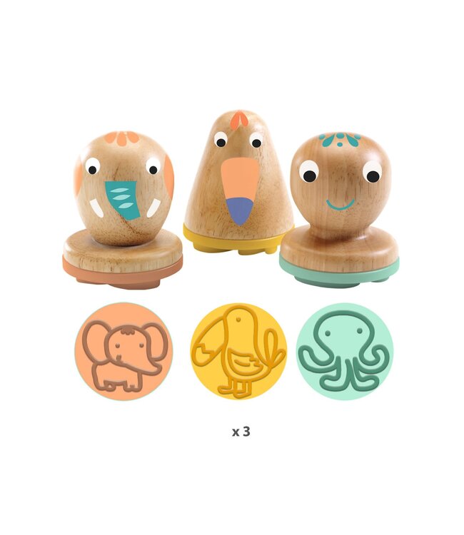 Djeco | Houten Dierenvormen | Mapatasporen | +18 mnd