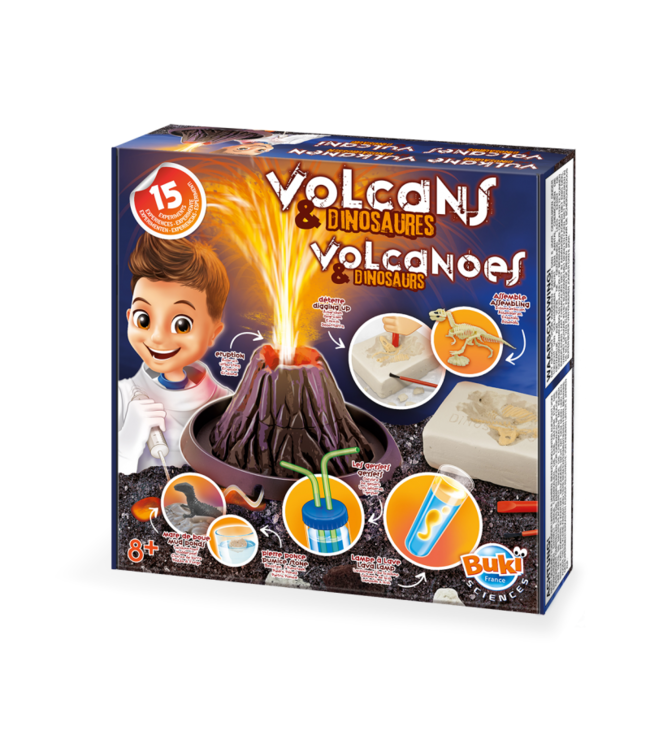 Buki | Experimenten | Scheikunde | Vulkanen en Dino's | 15 Experimenten | 8+