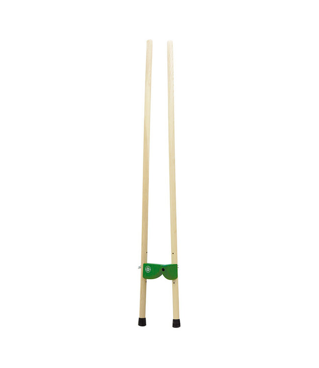 Vilac | Pair of Green Stilts | Groene Verstelbare Massief Houten Stelten | H 1.30 mtr | 4+