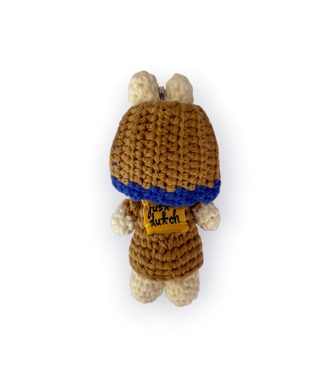 Gehaakte Knuffel | Miffy/Nijntje | Key Hanger | Miffy with the Pearl Earring | 11 cm | 100 % Cotton | 3+