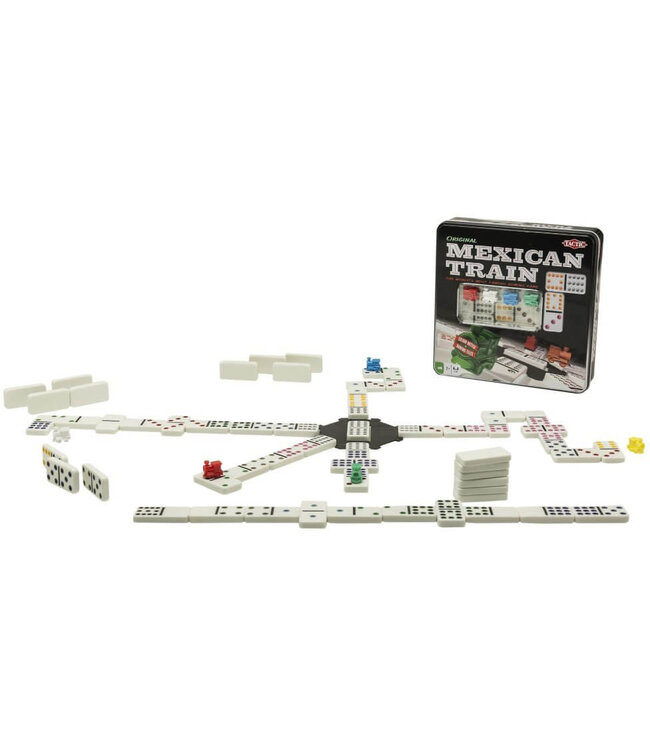 Tactic Games | Domino in Blikken Doos | Mexican Train | 111 delig | 7+