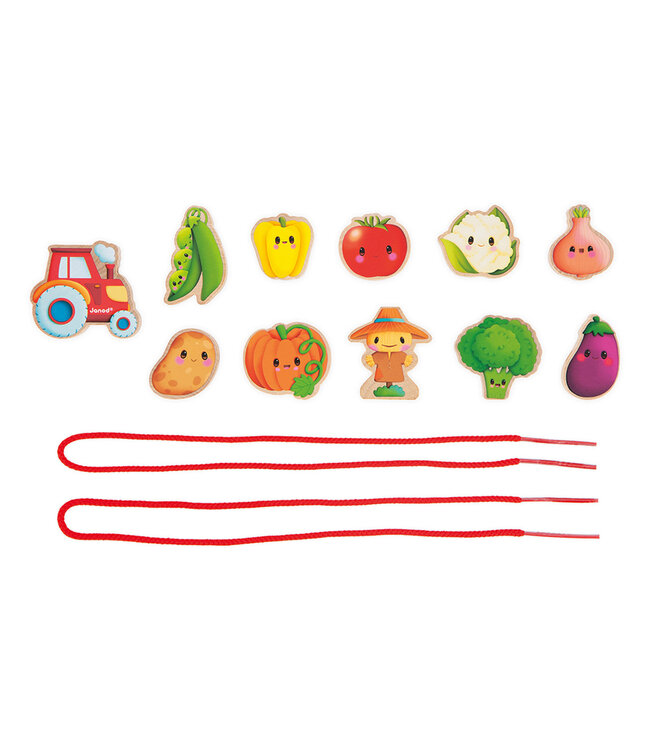Janod | Rijgkralen | Boerderij | Moestuin | 11 kralen | 2+