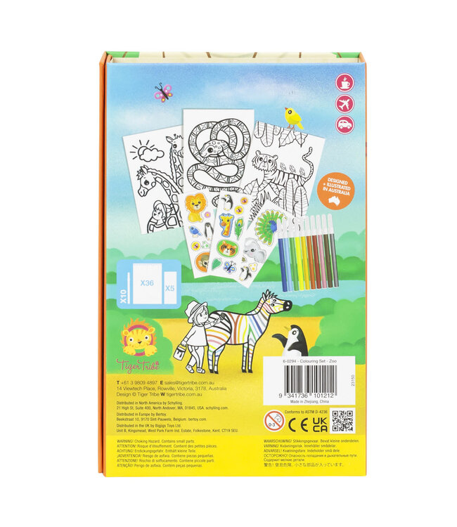 Tiger Tribe | Colouring Set | Zoo | 4-7 jaar