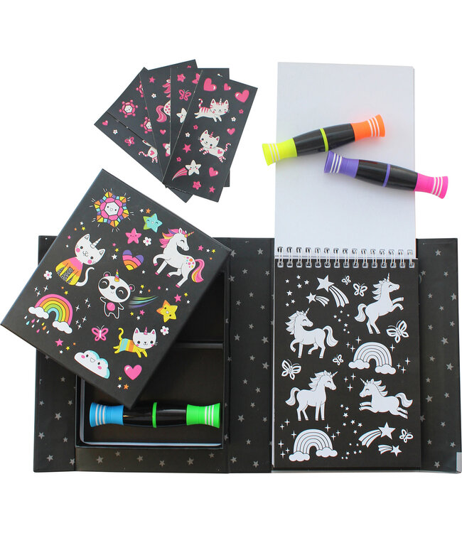 Tiger Tribe | Colouring Set | Neon | Unicorn & Friend | 5-8 jaar
