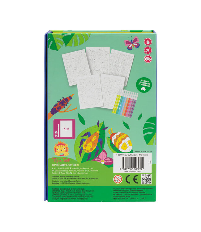 Tiger Tribe | Colour By Numbers | The Tropics | 4-7 jaar