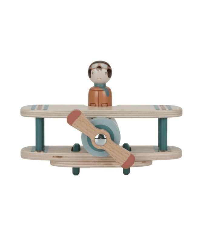 Little Dutch | Speelgoedvliegtuigje | 2 dlg | 17,5 x 10,5 x 16,5 cm | 3+