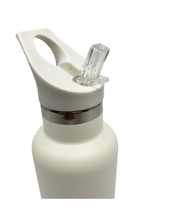 ﻿Smikkels | RVS Thermos drinkfles 350ml | Zacht Wit