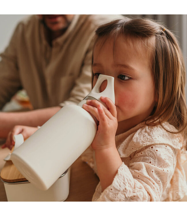 ﻿Smikkels | RVS Thermos drinkfles 350ml | Zacht Wit