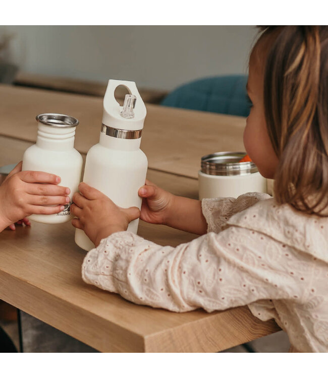 ﻿Smikkels | RVS Thermos drinkfles 350ml | Zacht Wit
