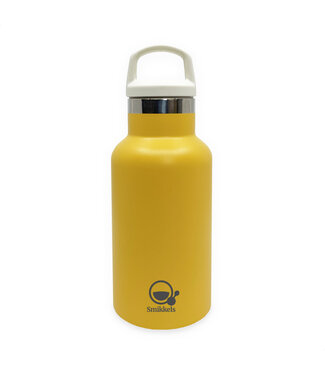 ﻿Smikkels | RVS Thermos drinkfles 350ml | Geel