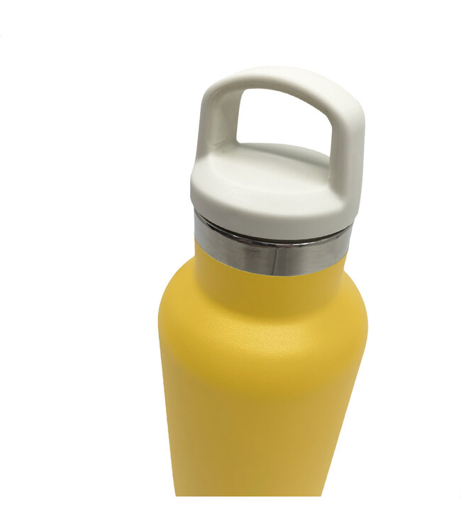 ﻿Smikkels | RVS Thermos drinkfles 350ml | Geel