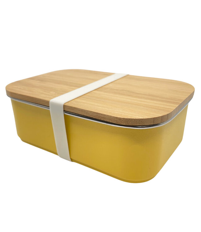 ﻿Smikkels | RVS Lunchbox | Geel