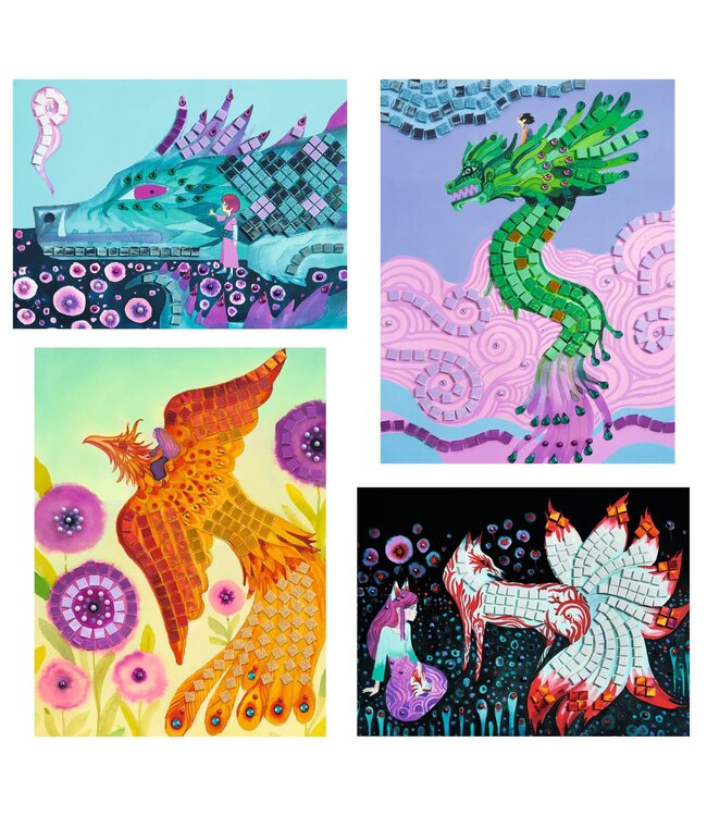 Djeco | Mozaiek | Art by Number | Legendarische Wezens | 6-10 jaar