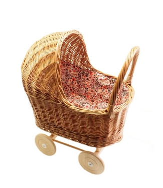 Hollie  | Rieten Poppenwagen Kap | Retro Flowers